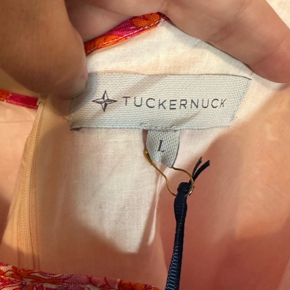 Tuckernuck Dress NWT Large Miami Iris Slip Pink Floral Scoop Neck Floral Beach - Picture 2 of 6